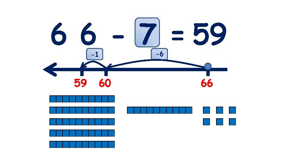 6 6 - 7 = 59 -1 59 60 -6 66 