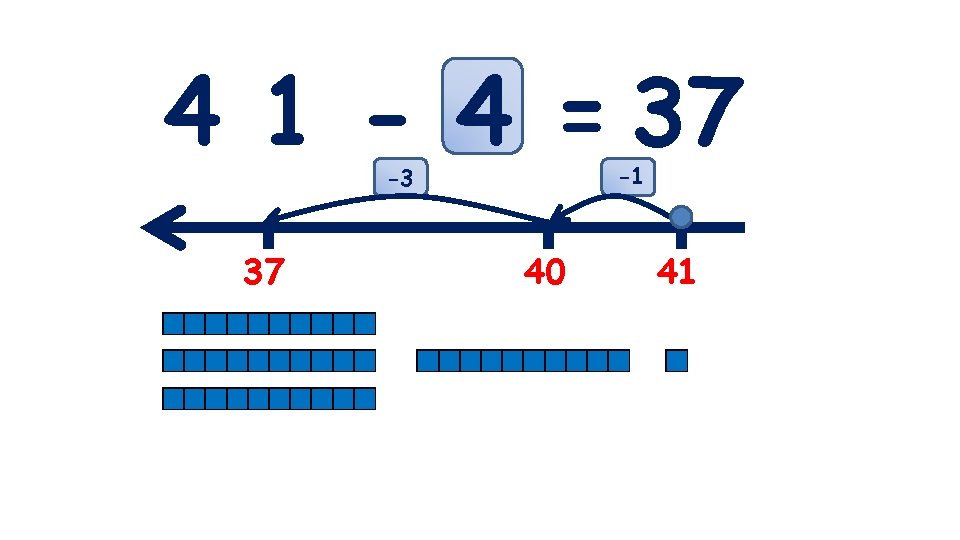 4 1 - 4 = 37 -1 -3 37 40 41 