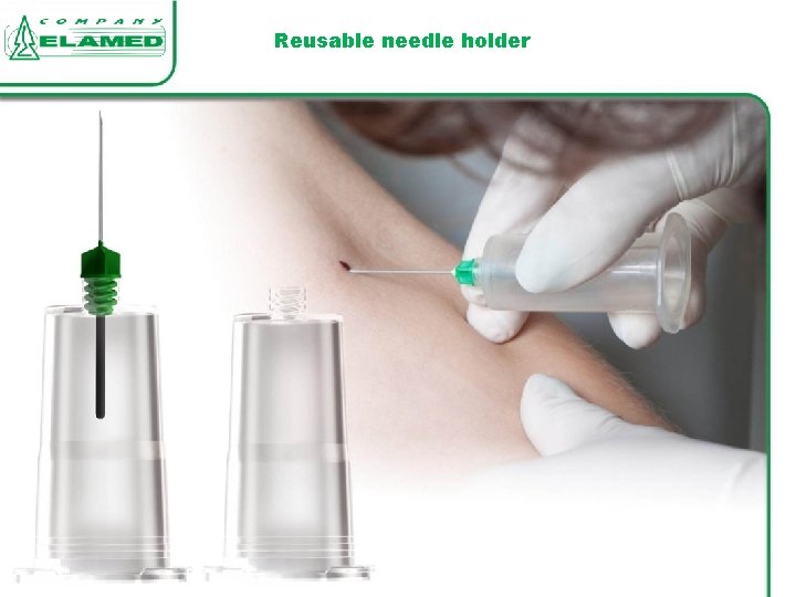 Reusable needle holder 