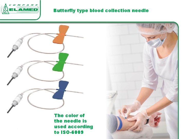 Butterfly type blood collection needle The color of the needle is used according to