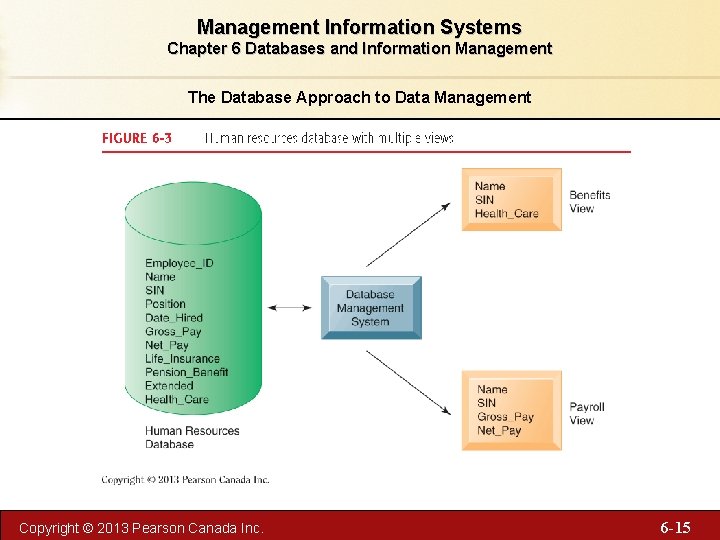 Management Information Systems Chapter 6 Databases and Information Management The Database Approach to Data