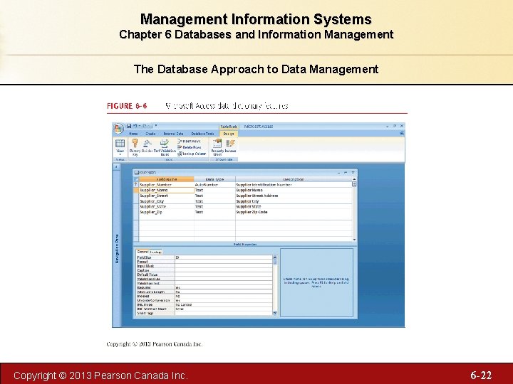 Management Information Systems Chapter 6 Databases and Information Management The Database Approach to Data