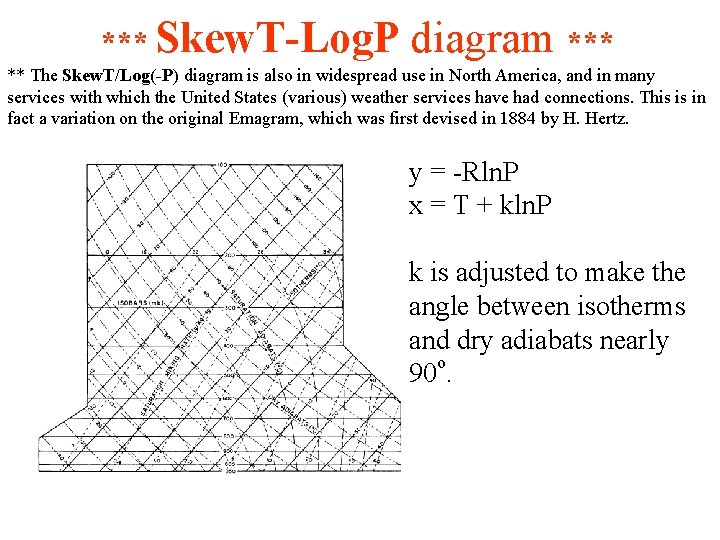 *** Skew. T-Log. P diagram *** ** The Skew. T/Log(-P) diagram is also in
