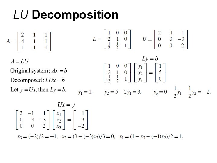 LU Decomposition 