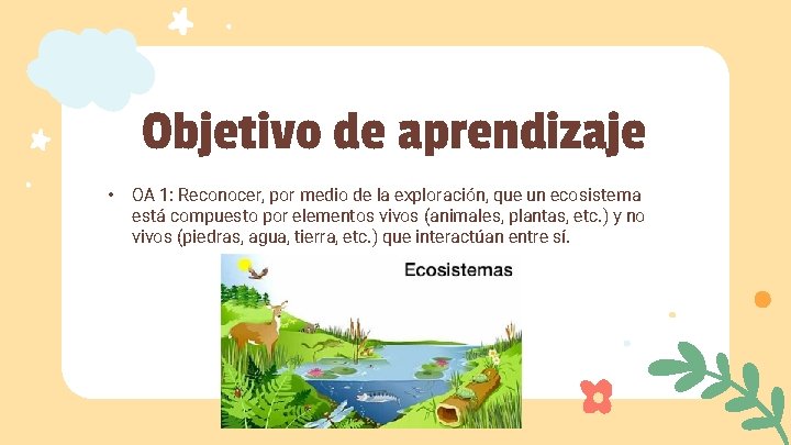 Objetivo de aprendizaje • OA 1: Reconocer, por medio de la exploración, que un