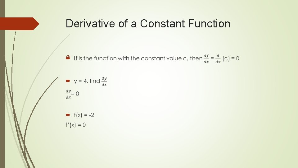 Derivative of a Constant Function 