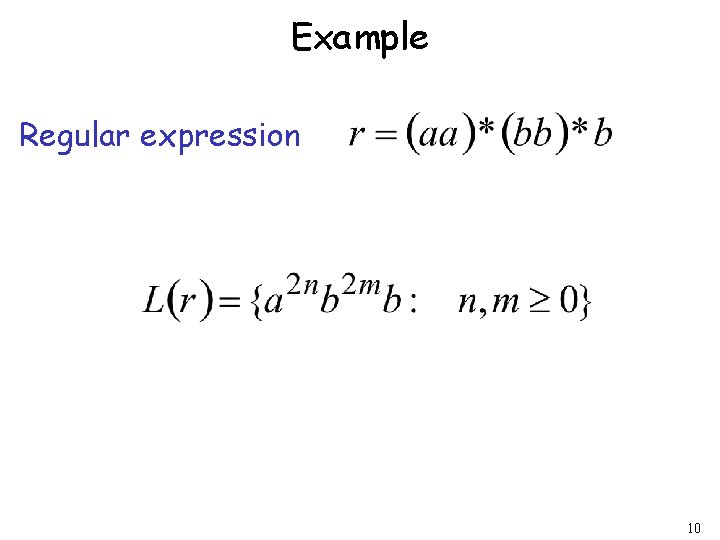 Example Regular expression 10 