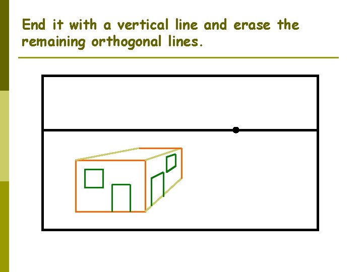 End it with a vertical line and erase the remaining orthogonal lines. 