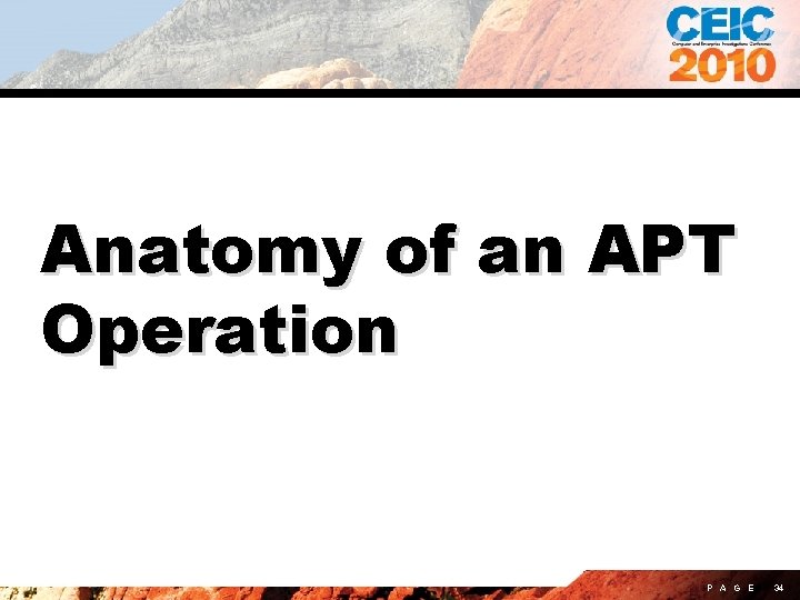 Anatomy of an APT Operation P A G E 34 