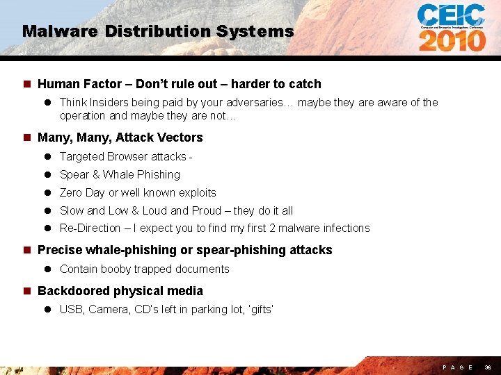 Malware Distribution Systems n Human Factor – Don’t rule out – harder to catch
