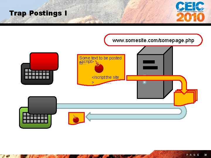 Trap Postings I www. somesite. com/somepage. php Some text to be posted <script> to…