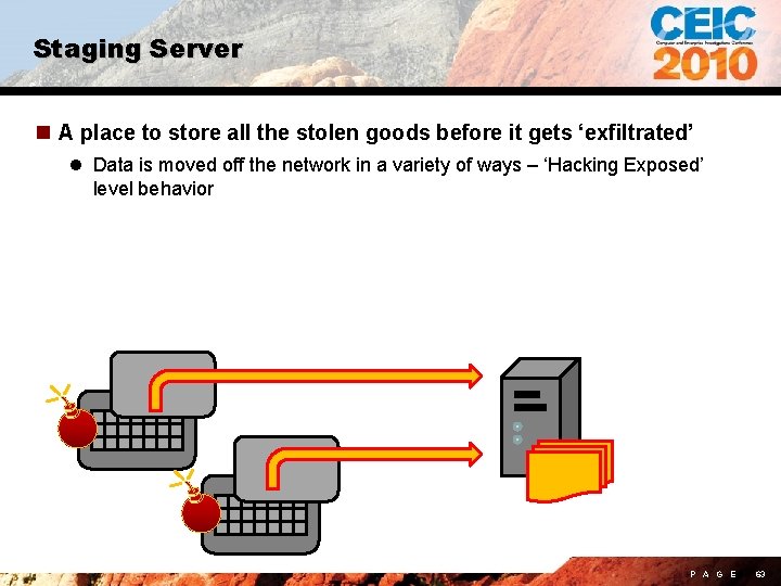 Staging Server n A place to store all the stolen goods before it gets