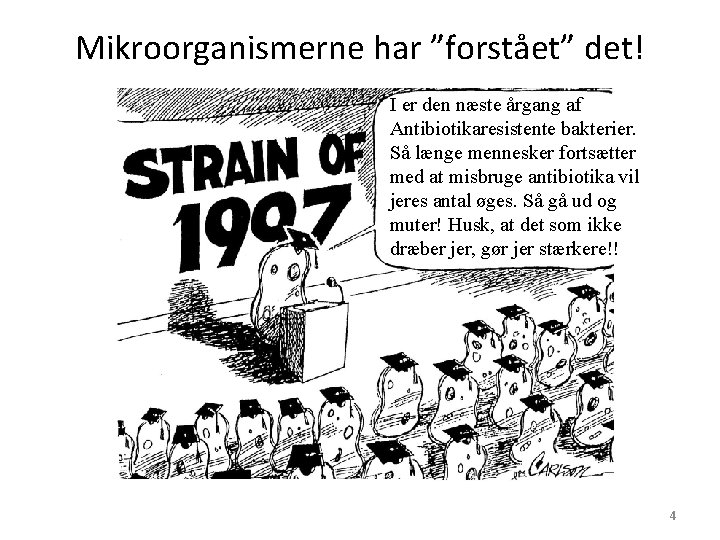 Mikroorganismerne har ”forstået” det! I er den næste årgang af Antibiotikaresistente bakterier. Så længe