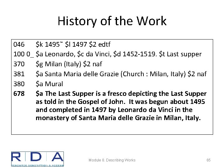 History of the Work 046 $k 1495˜ $l 1497 $2 edtf 100 0_ $a