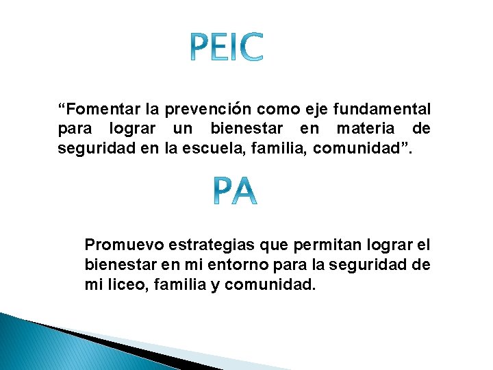 “Fomentar la prevención como eje fundamental para lograr un bienestar en materia de seguridad