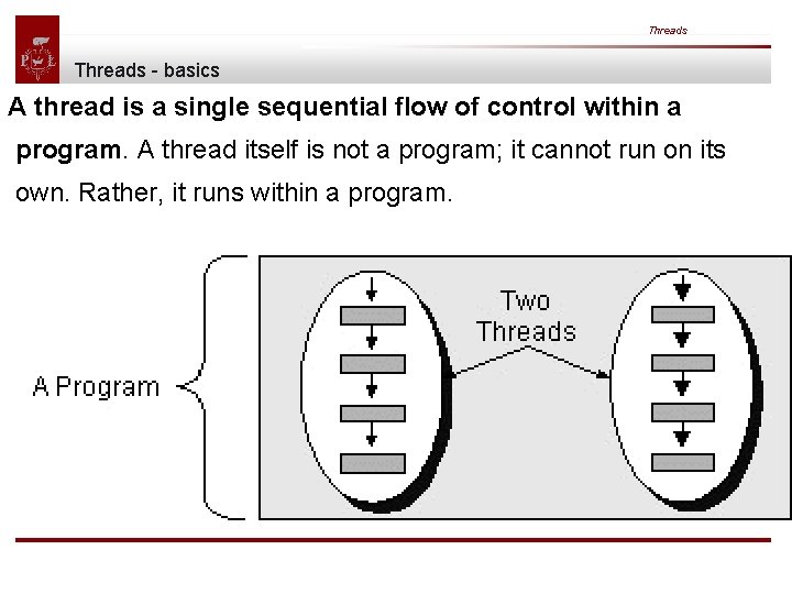 Threads - basics A thread is a single sequential flow of control within a
