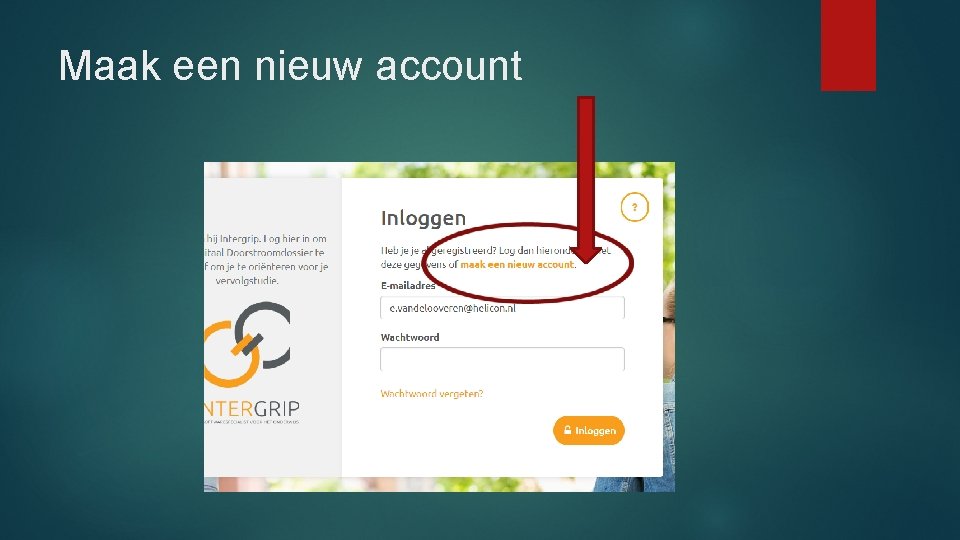 Maak een nieuw account 