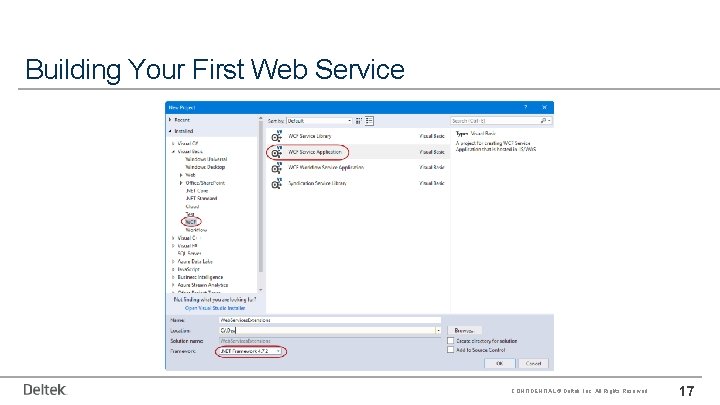 Building Your First Web Service CONFIDENTIAL © Deltek, Inc. All Rights Reserved. 17 