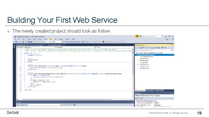 Building Your First Web Service » The newly created project should look as follow: