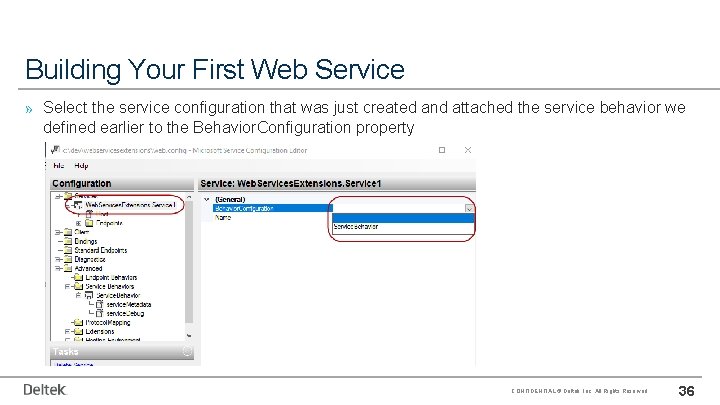 Building Your First Web Service » Select the service configuration that was just created