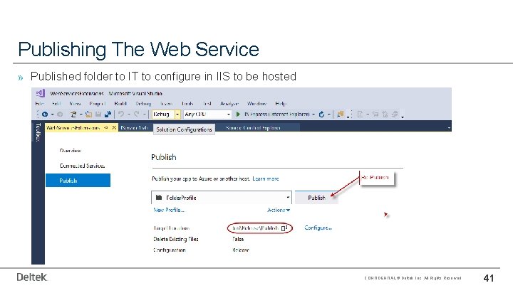 Publishing The Web Service » Published folder to IT to configure in IIS to