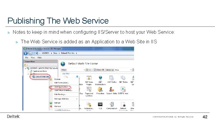 Publishing The Web Service » Notes to keep in mind when configuring IIS/Server to