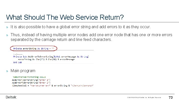 What Should The Web Service Return? » It is also possible to have a