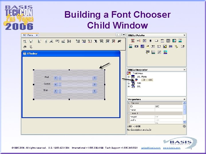 Building a Font Chooser Child Window © 1985 -2006 All rights reserved. U. S.