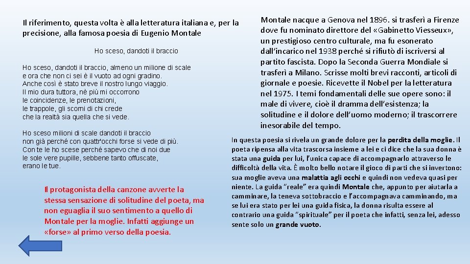 Il riferimento, questa volta è alla letteratura italiana e, per la precisione, alla famosa