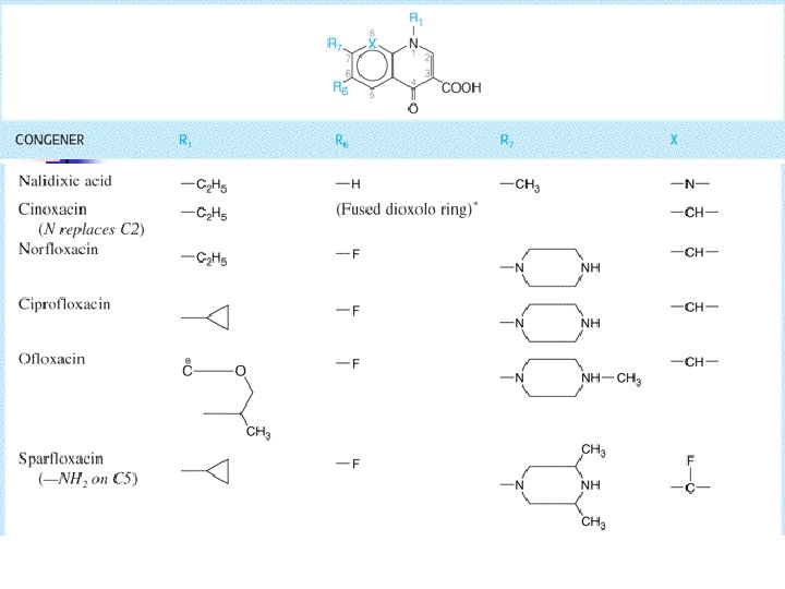 Fluoroquinolones: chemistry 