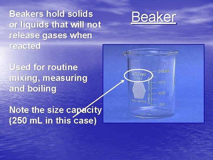 Laboratory Glassware and Apparatus Issaaf Beakers There are