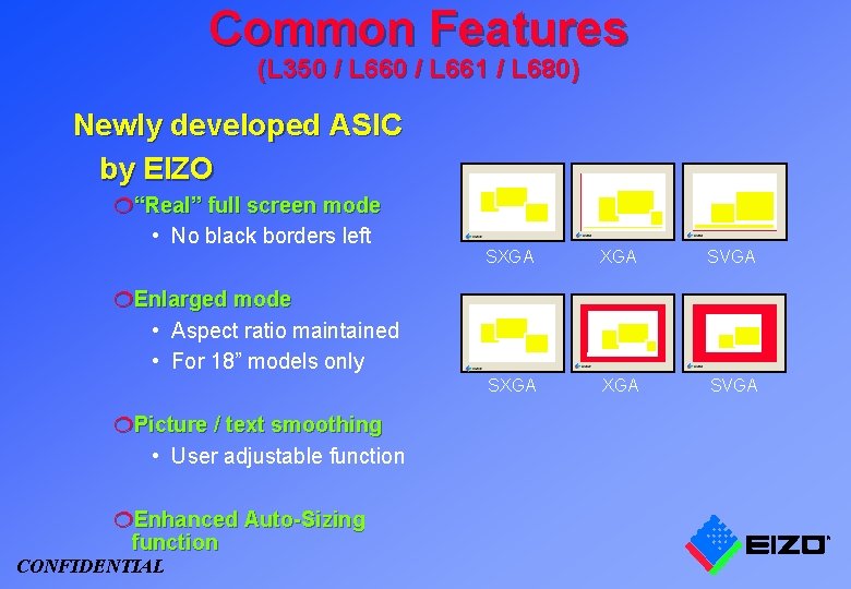 Common Features (L 350 / L 661 / L 680) Newly developed ASIC by