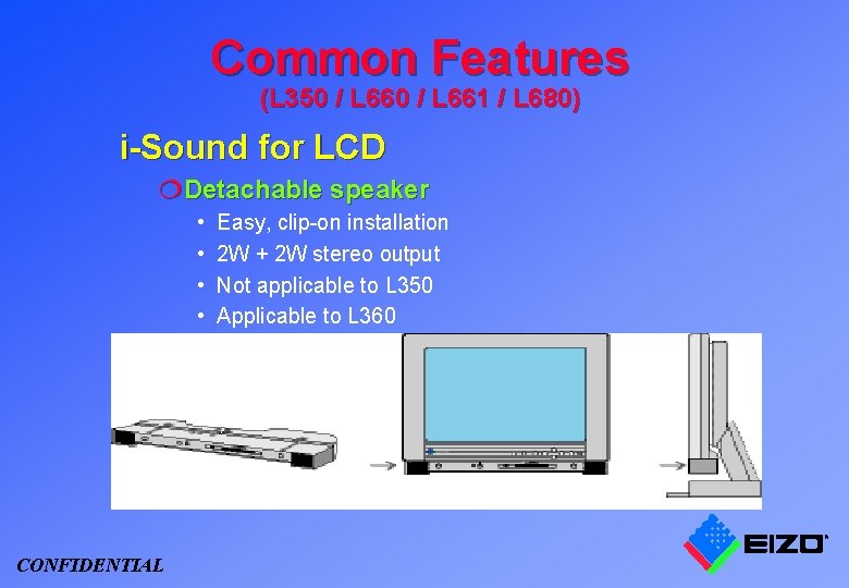 Common Features (L 350 / L 661 / L 680) i-Sound for LCD ¦Detachable