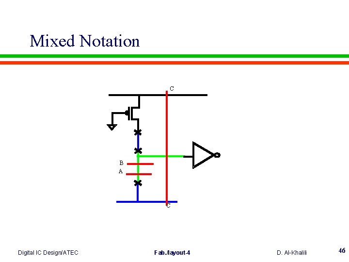 Mixed Notation C B A C Digital IC Design/ATEC Fab. /layout-4 D. Al-Khalili 46
