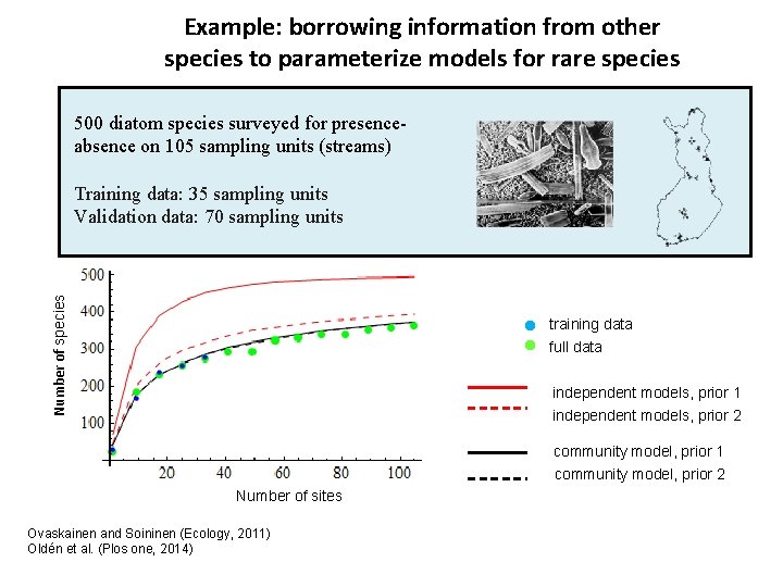 Example: borrowing information from other species to parameterize models for rare species 500 diatom