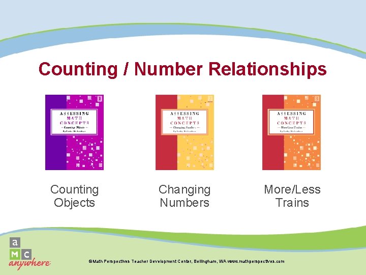 Counting / Number Relationships Counting Objects Changing Numbers More/Less Trains ©Math Perspectives Teacher Development