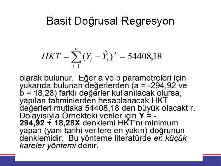 Basit Doğrusal Regresyon 