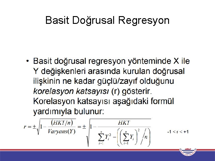 Basit Doğrusal Regresyon 