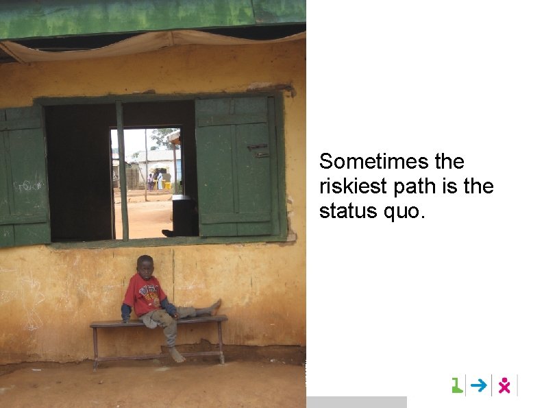 Sometimes the riskiest path is the status quo. Hassounah one laptop per child 