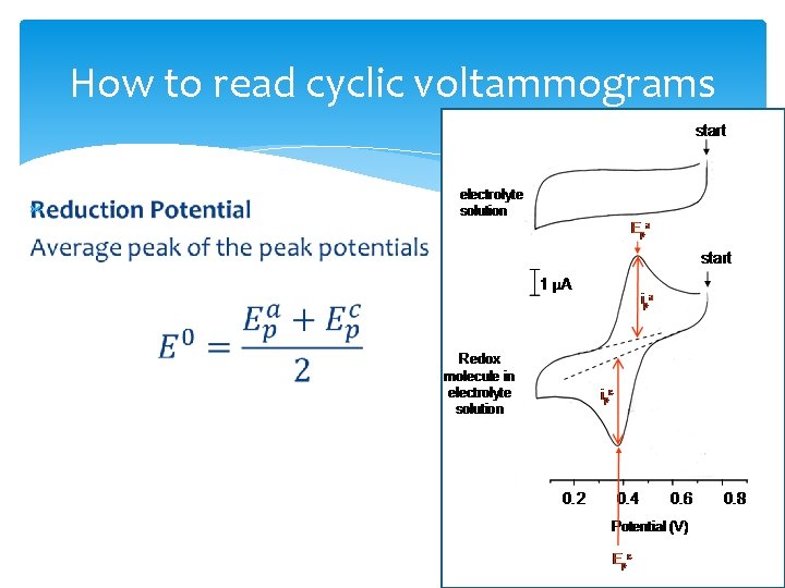 How to read cyclic voltammograms 