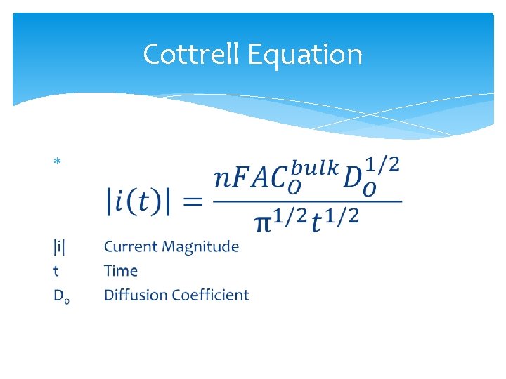 Cottrell Equation 