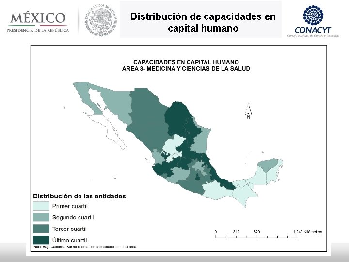 Distribución de capacidades en capital humano 