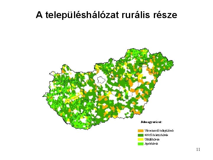 A településhálózat rurális része 11 