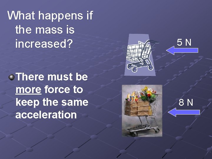 What happens if the mass is increased? There must be more force to keep What happens if the mass is increased? There must be more force to keep
