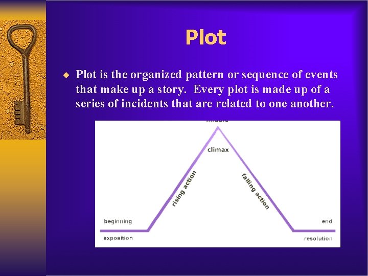 Plot ¨ Plot is the organized pattern or sequence of events that make up