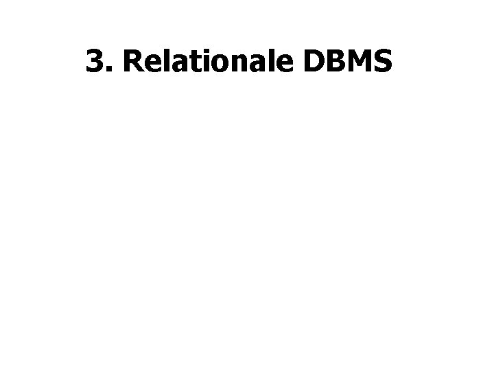 3. Relationale DBMS 