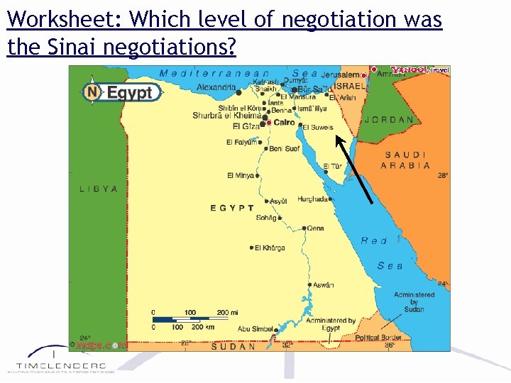 Worksheet: Which level of negotiation was the Sinai negotiations? 