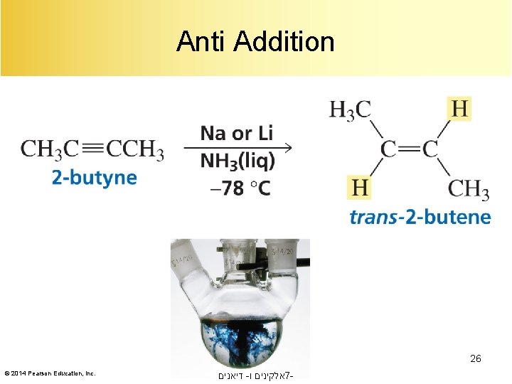 Anti Addition 26 © 2014 Pearson Education, Inc. דיאנים - אלקינים ו 7 -