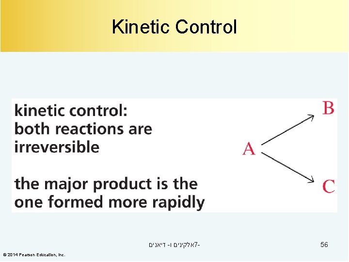 Kinetic Control דיאנים - אלקינים ו 7© 2014 Pearson Education, Inc. 56 