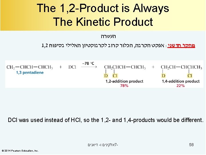 The 1, 2 -Product is Always The Kinetic Product העשרה 1, 2 הכלור קרוב